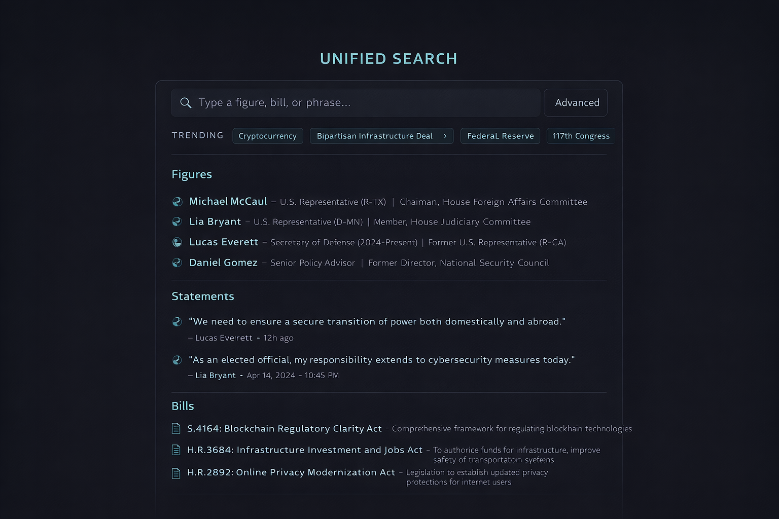 Feed Browse + Statement Detail